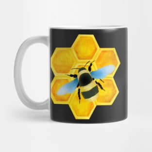 Cute Bumble Bee on Honeycomb Mug